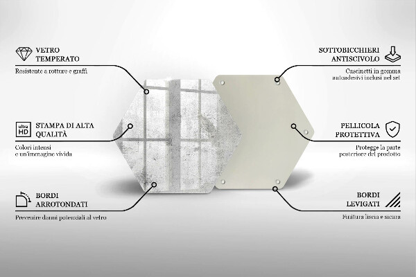 Glas Herdabdeckplatte Betonstruktur
