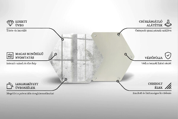 Glas Herdabdeckplatte Betonstruktur