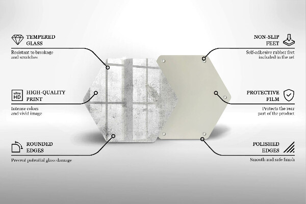 Glas Herdabdeckplatte Betonstruktur