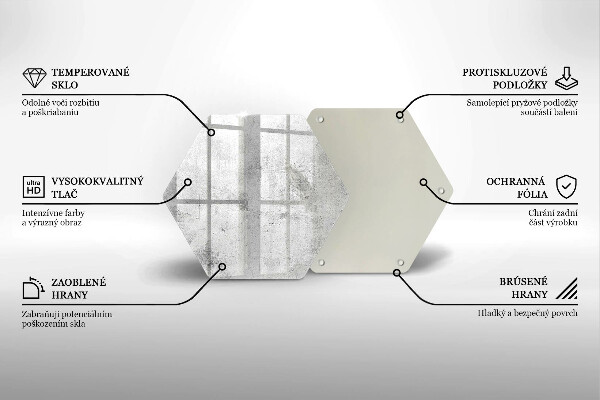 Glas Herdabdeckplatte Betonstruktur