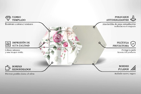 Glas Herdabdeckplatte Aquarellrosen