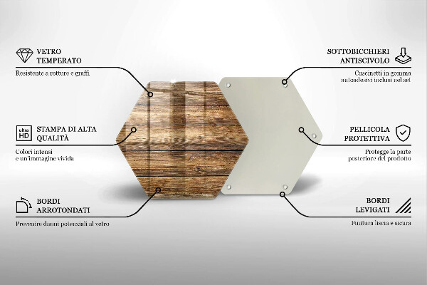 Glas Herdabdeckplatte Bretter mit Holzstruktur
