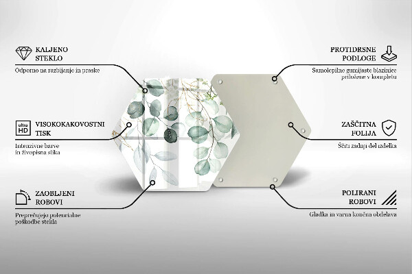 Glas Herdabdeckplatte Bemalte Pflanzen