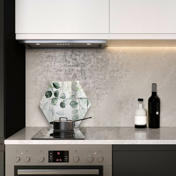 Glas Herdabdeckplatte Bemalte Pflanzen