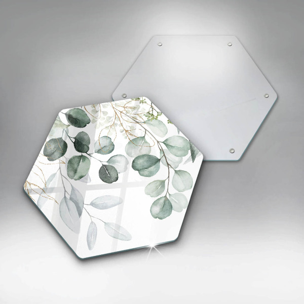 Glas Herdabdeckplatte Bemalte Pflanzen