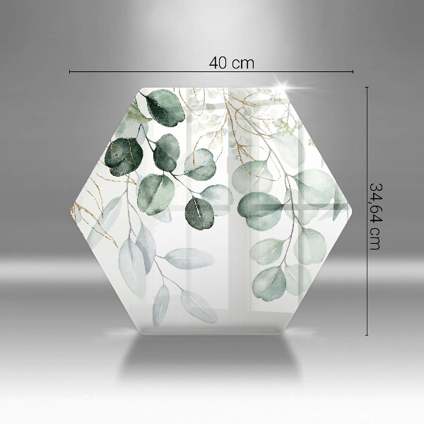 Glas Herdabdeckplatte Bemalte Pflanzen