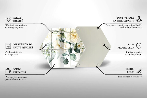Glas Herdabdeckplatte Aquarellblumen