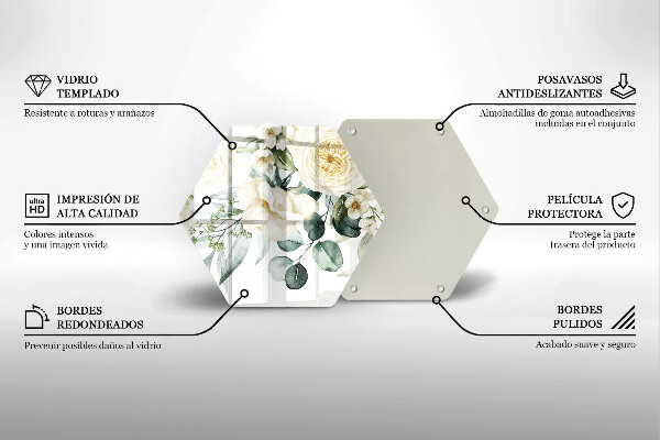 Glas Herdabdeckplatte Aquarellblumen