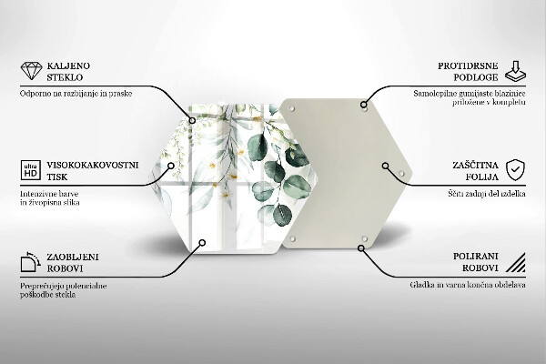 Glas Herdabdeckplatte Aquarellpflanzen