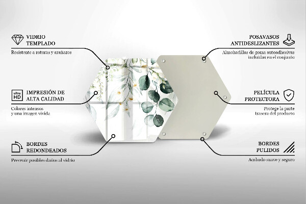 Glas Herdabdeckplatte Aquarellpflanzen