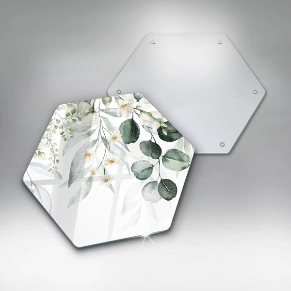 Glas Herdabdeckplatte Aquarellpflanzen