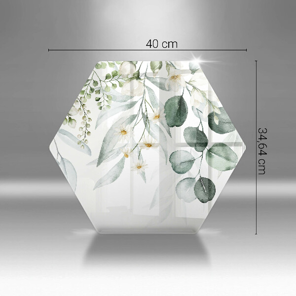 Glas Herdabdeckplatte Aquarellpflanzen