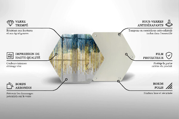 Glas Herdabdeckplatte Designer-Abstraktion