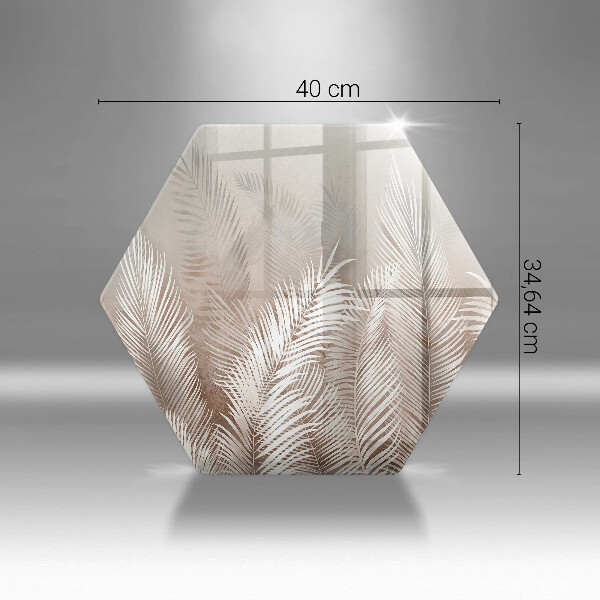 Glas Herdabdeckplatte Boho-Vegetationsblätter