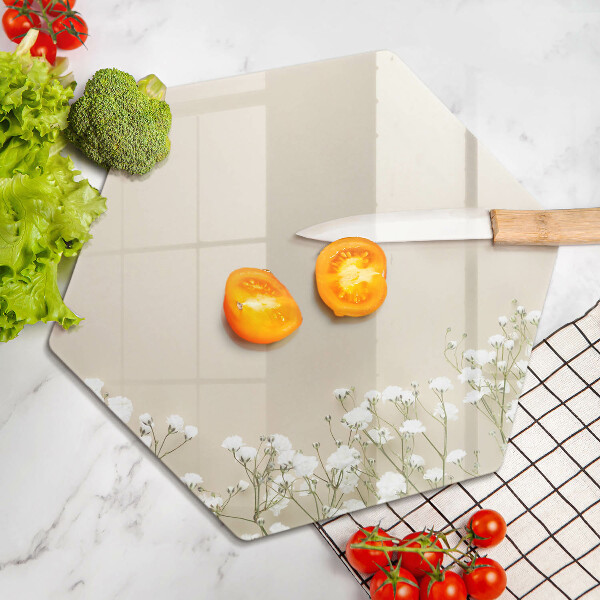 Glas Herdabdeckplatte Gips-Boho-Blumen