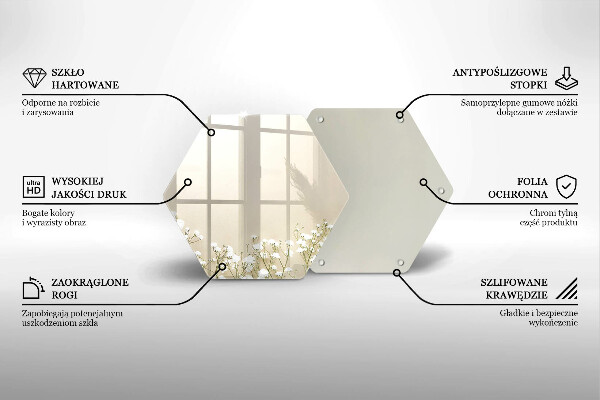 Glas Herdabdeckplatte Gips-Boho-Blumen