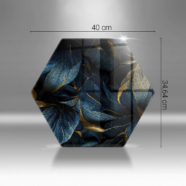 Glas Herdabdeckplatte Dekorative Blätter mit Gold