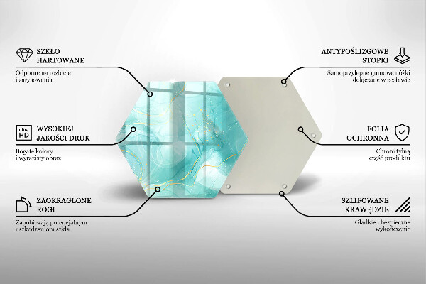 Glas Herdabdeckplatte Blaue und goldene Abstraktion