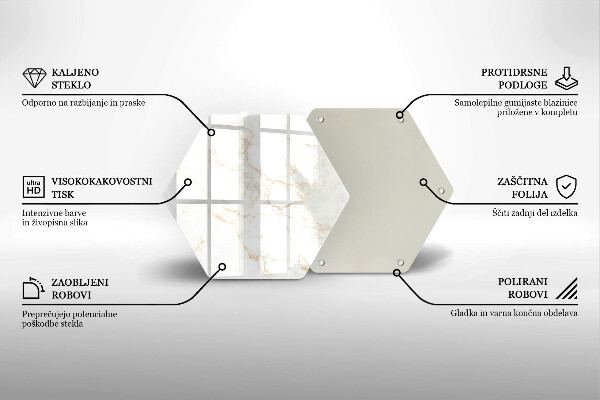 Glas Herdabdeckplatte Eleganter Marmorstein