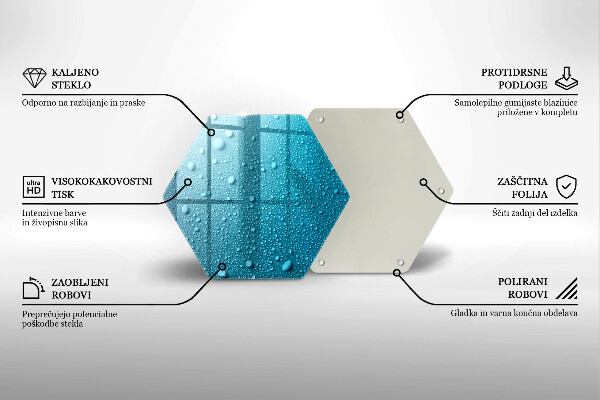 Glas Herdabdeckplatte Wassertropfen