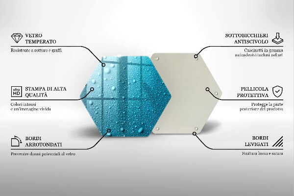 Glas Herdabdeckplatte Wassertropfen