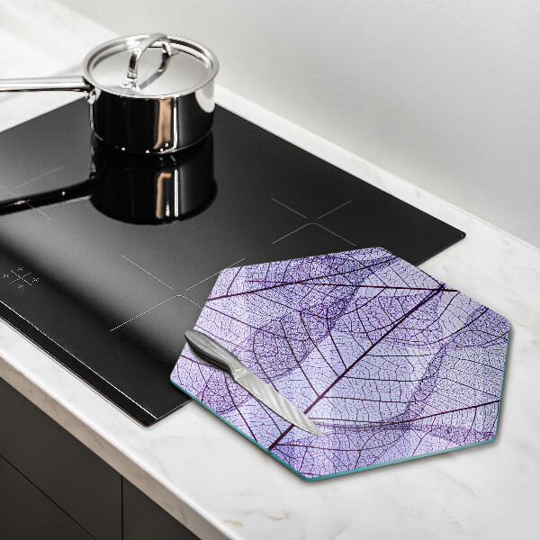 Glas Herdabdeckplatte Blätter mit Adern