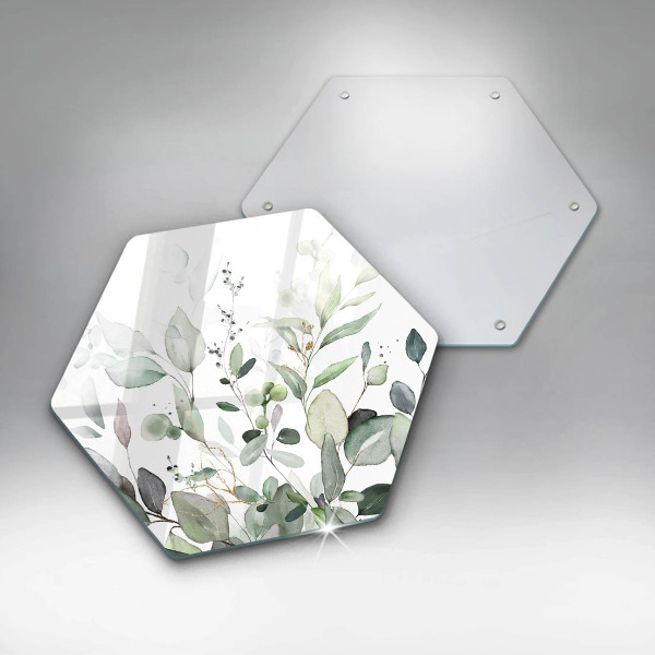 Glas Herdabdeckplatte Aquarellpflanzen