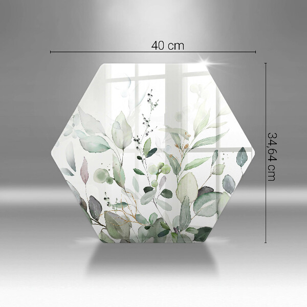 Glas Herdabdeckplatte Aquarellpflanzen