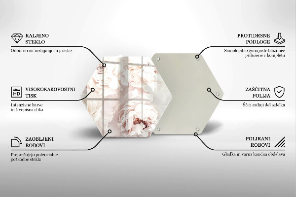 Glas Ceranfeldabdeckung Pastellfarbene Pfingstrosen