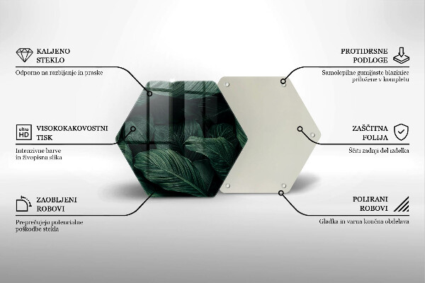 Glas Ceranfeldabdeckung Dunkle Blätter
