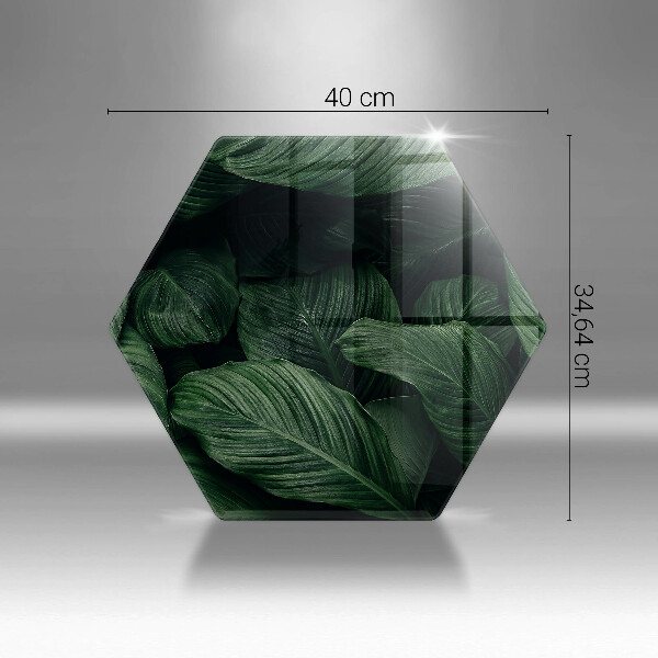 Glas Ceranfeldabdeckung Dunkle Blätter