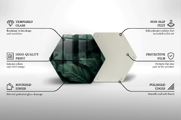 Glas Ceranfeldabdeckung Dunkle Blätter