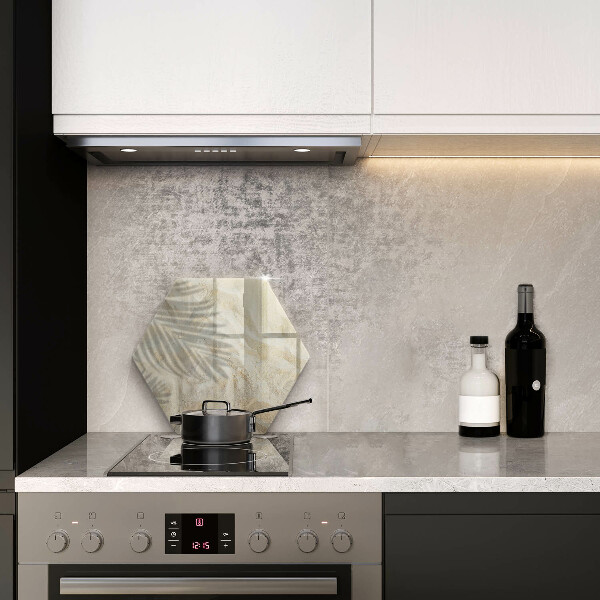 Glas Ceranfeldabdeckung Palmblätter und Sand