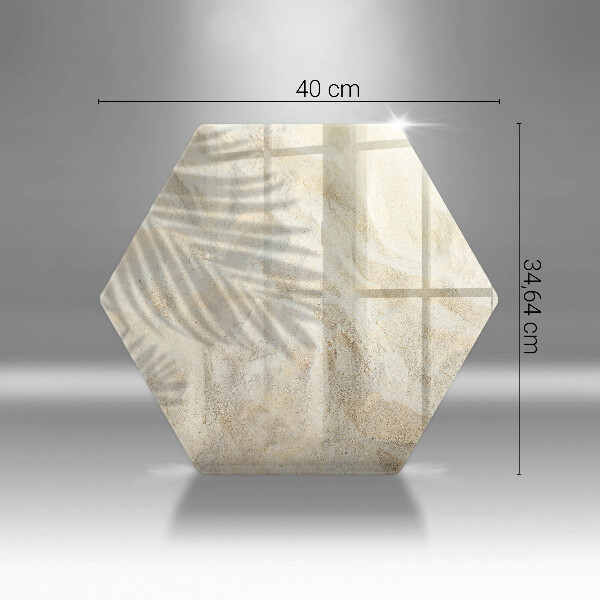 Glas Ceranfeldabdeckung Palmblätter und Sand