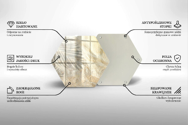 Glas Ceranfeldabdeckung Palmblätter und Sand
