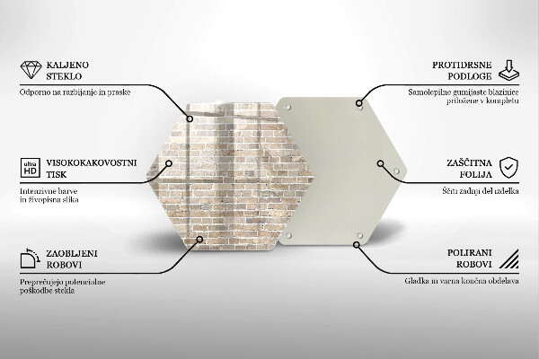 Glas Ceranfeldabdeckung Helle Backsteinmauer