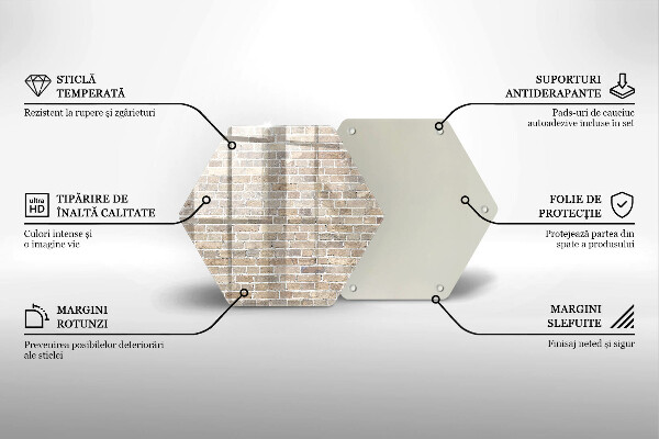 Glas Ceranfeldabdeckung Helle Backsteinmauer