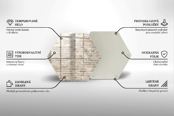 Glas Ceranfeldabdeckung Helle Backsteinmauer