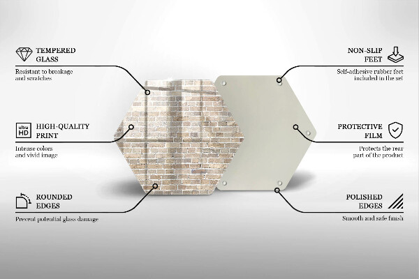 Glas Ceranfeldabdeckung Helle Backsteinmauer