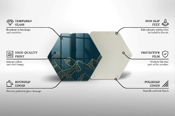 Glas Ceranfeldabdeckung Abstrakte Berge