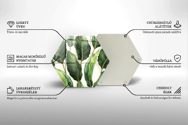 Glas Ceranfeldabdeckung Bananenblätter