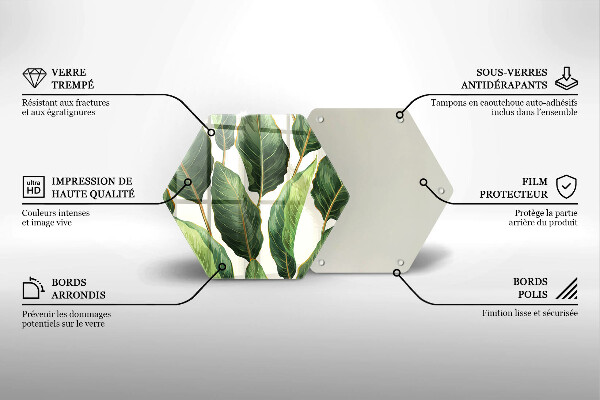 Glas Ceranfeldabdeckung Bananenblätter