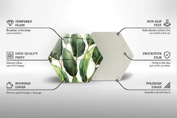 Glas Ceranfeldabdeckung Bananenblätter