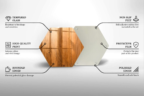 Glas Ceranfeldabdeckung Holzbretter