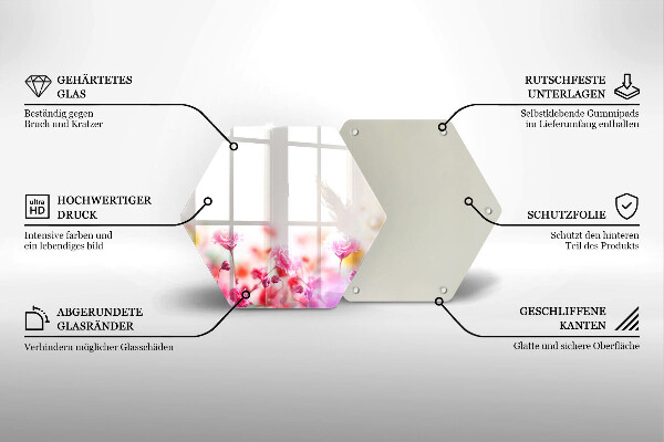 Glas Ceranfeldabdeckung Blumenwiese