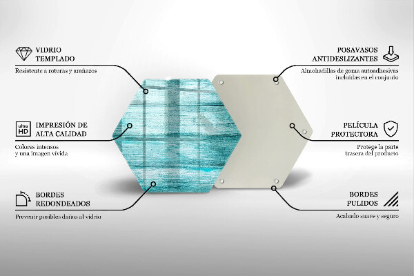 Glas Ceranfeldabdeckung Vintage Holzbretter