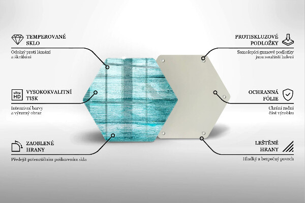Glas Ceranfeldabdeckung Vintage Holzbretter