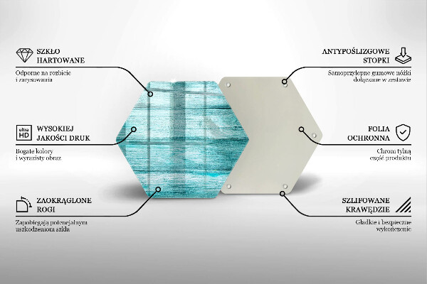 Glas Ceranfeldabdeckung Vintage Holzbretter