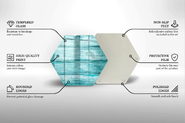 Glas Ceranfeldabdeckung Vintage Holzbretter