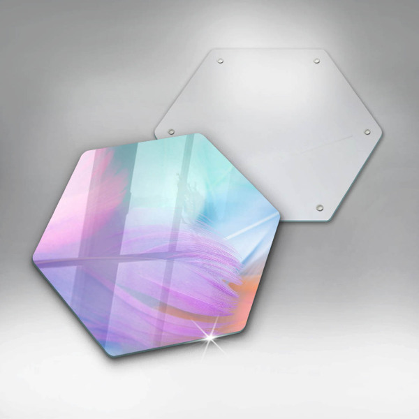 Glas Ceranfeldabdeckung Pastellfedern